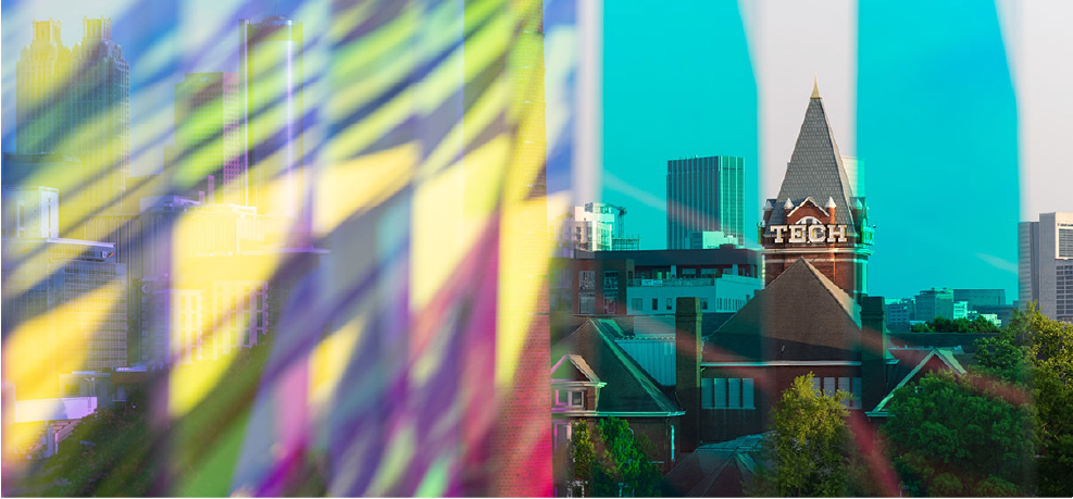 Tech tower seen from clough library roof