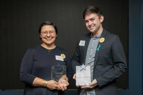 Lavender Award winners Kate Fu and William Harrer