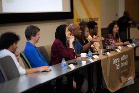 A panel of instructors spoke with parents on move-in day. Challenge participants took courses taught by Georgia Tech professors.