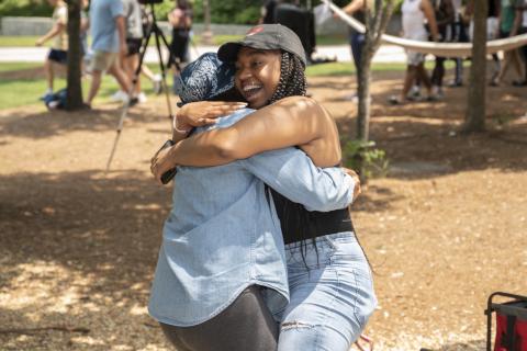 Juneteenth celebration attendees embrace