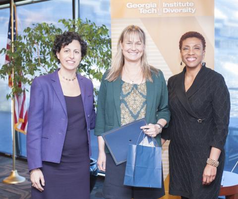 Leading Women@Tech Co-Directors Julie Ancis and Pearl Alexander with Participant Lindsay Bryant