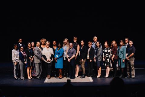 Inclusive Leaders Academy Members with Brené Brown, Archie Ervin, Pearl Alexander, and Cheryl Cofield 