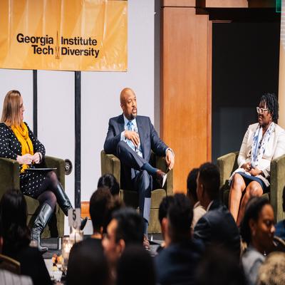 Fireside chat featuring College of Computing Dean Charles Isbell at the 2020 Focus President's Dinner